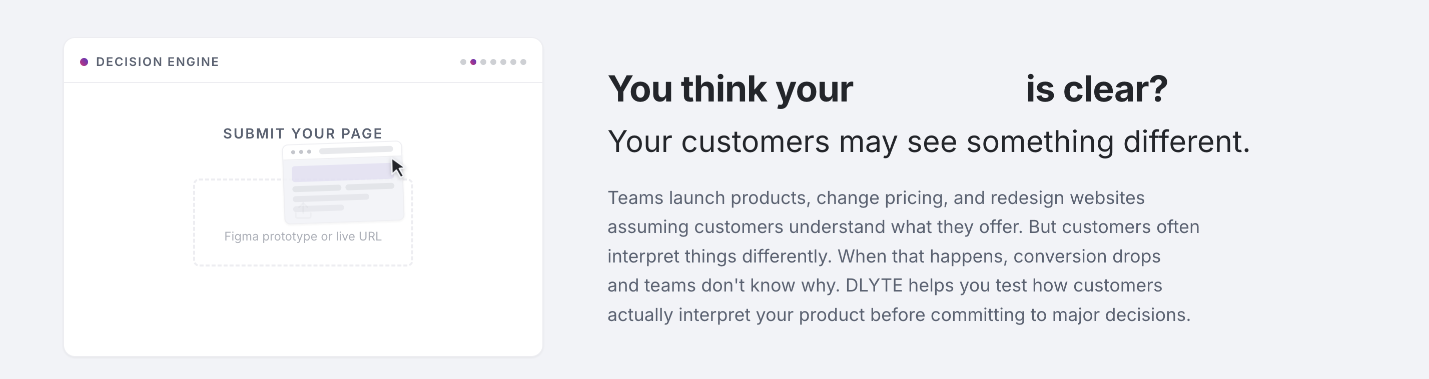 Define your goal by submitting your page or product idea