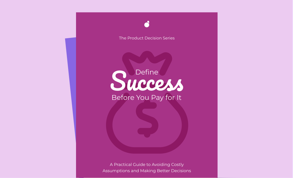 Define Success Before You Pay for It — The Product Decision Series free ebook cover by DLYTE