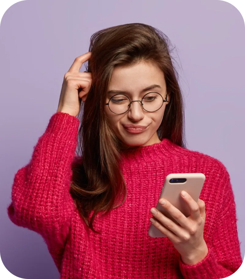 Business owner reviewing product test results on their phone