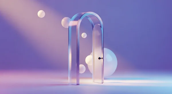 Open door representing freedom and no barriers